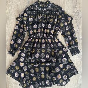 Scotch & Soda Black Floral Kids Dress
